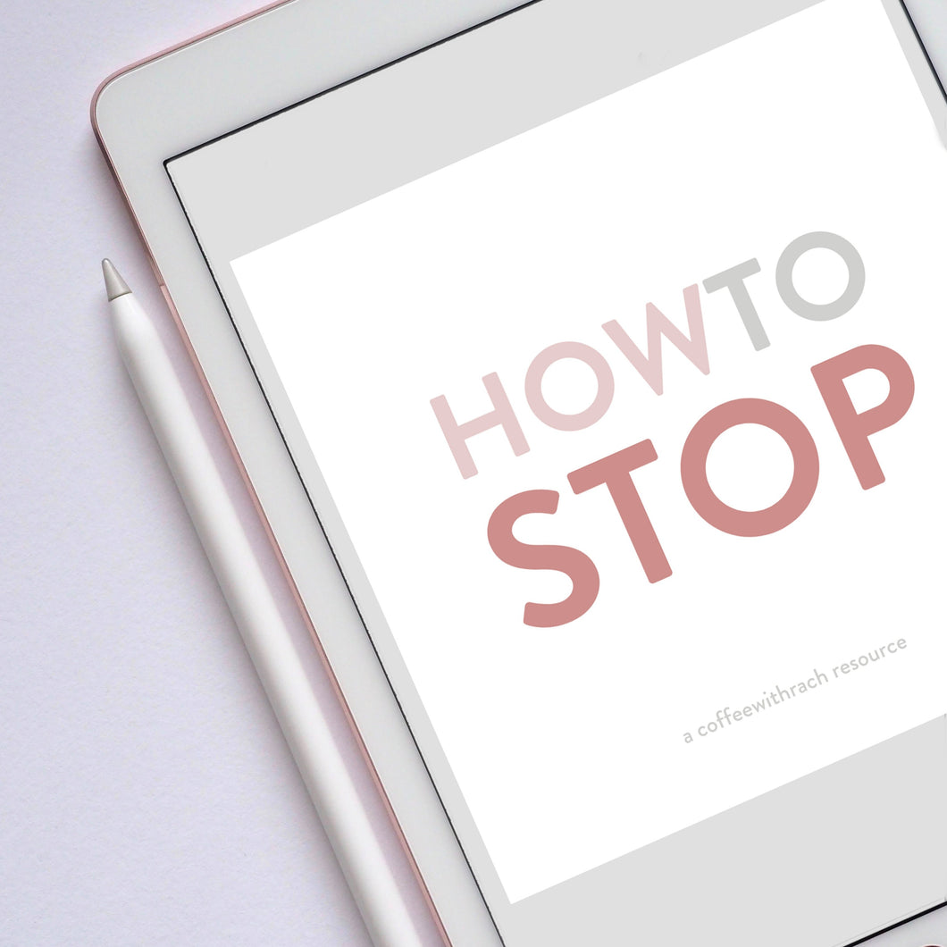 How To Stop (E-Book)